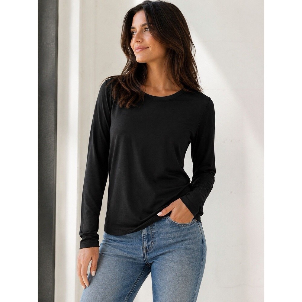 Philosophy Republic Clothing Sz M Black Long Sleeve top Retail $58